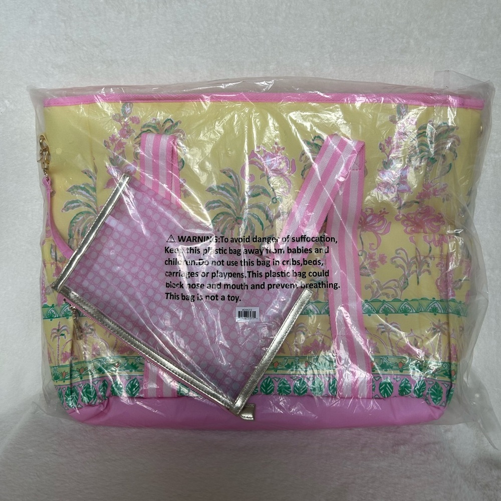 Lily Pulitzer Insulated Cooler Picnic Beach Bag NWT - Picture 10 of 11